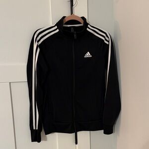 Adidas Black Jacket with White Accents
